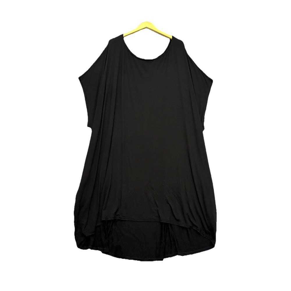 Universal Standard Knit Jersey Dress‎ Midi Shift Womens 4XL Black Kimono Sleeve